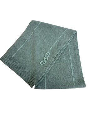 Hermes Maillon Torase Cashmere Scarf Green